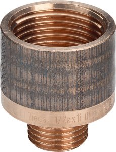 Mova pereinama vidus/išorė 1"x3/4" bronza (Viega)