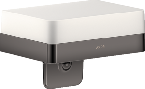 Muilo dozatorius AXOR Universal Softsquare su lentynėle, poliruoto juodo chromo spalva (Polished Black Chrome)