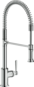 Plautuvės maišytuvas AXOR Montreux 210, su sukiojamu snapu, šlifuoto juodo chromo spalvos (Brushed Black Chrome)