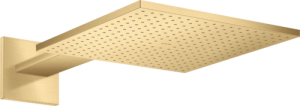 Dušo galva su laikikliu iš sienos AXOR ShowerSolutions 300/300 2jet, šlifuoto aukso spalvos (Brushed Gold Optic)
