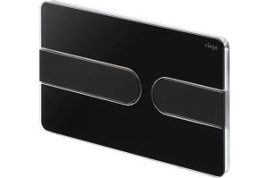 WC mygtukas Viega Prevista Visign for Style 23, juodas blizgus akrilas/matinis juodas plastikas