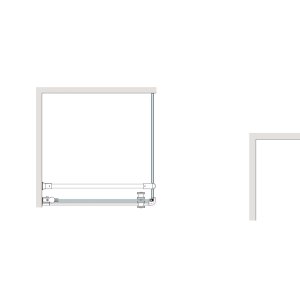 Dušo kabina Brasta Glass KRISTINA 779-788x779-788x2000 skaidrus stiklas, juodos sp. profilis