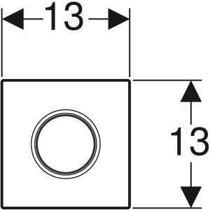 Pisuaro rėmo vandens nuleidimo mygtukas Geberit Type01 Round, chromo spalvos