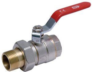 Žalvarinis chromuotas (matinis) SLOVARM KE-281 rutulinis ventilis su išardoma jungtimi Dn1/2"