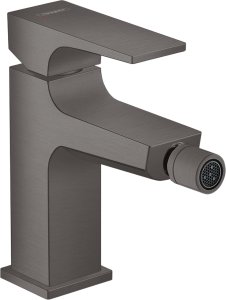 Bidė maišytuvas HANSGROHE Metropol su "push-open" dugno vožtuvu, spalva - šlifuoto juodo chromo