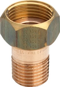 Jungtis su veržle vidus/išorė 1.1/4"x1" bronza (Viega)