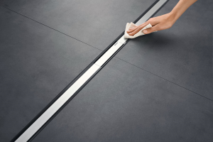 Dušo latako grotelės Geberit CleanLine20 90 cm, juodu konturu, nerūdijančio plieno