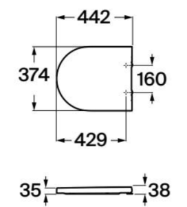 Dangtis wc ROCA Inspira Round softclose