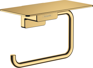 Tualetinio popieriaus laikiklis su lentynėle Hansgrohe AddStoris, poliruoto aukso spalva (Polished Gold Optic)