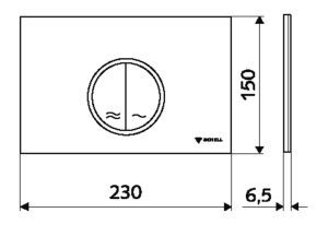 WC nuleidimo mygtukas Schell MONTUS CIRCUM, Dual flush, spalva - balta