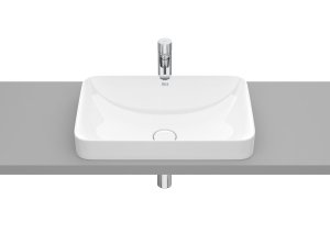 Pusiau įleidžiamas praustuvas ROCA Inspira Square 55x37, baltas matinis