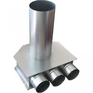 Difuzoriaus dėžutė plieninė 3x75 Dn125 (Nuimama) L-330