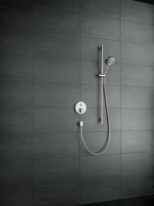 Dušo komplektas HANSGROHE Raindance Select S 120, 3 srovių, EcoSmart, su 90 cm dušo stovu, spalva - chromo (chrome)