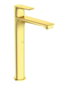 Maišytuvas praustuvui Ideal Standard Connect Air, aukštas, be dugno vožtuvo, spalva - Brushed Gold