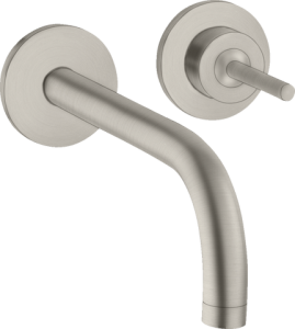 Praustuvo maišytuvas AXOR Uno 165 mm, 2 dalių, iš sienos, nerūdijančio plieno spalvos (Stainless Steel Optic)