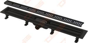 Dušo latakas Alcadrain APZ10BLACK, 750 mm, plastikinis, su juodom grotelėm