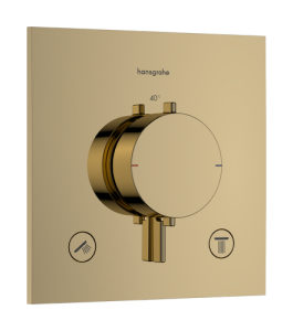 Dekoratyvinė dalis potinkiniam termostatiniam maišytuvui HANSGROHE Ecostat Comfort E, 2 funkcijos, spalva - poliruoto aukso (polished gold optic)