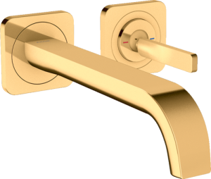 Praustuvo maišytuvas AXOR Citterio E 221 mm, iš sienos, poliruoto aukso spalvos (Polished Gold Optic) 