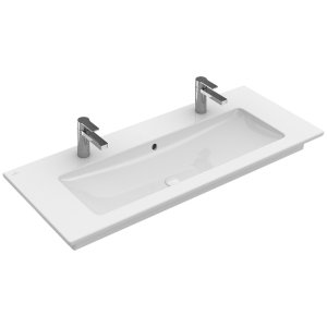 Praustuvas VILLEROY&BOCH Venticello 1200x500mm, 2 skylės maišytuvui