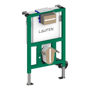 Potinkinis rėmas Laufen INEO su bakeliu pakabinamam unitazui, pažemintas, Dual Flush 6/3 l, reguliuojamas iki 4.5/3 l, 4/2.6 l