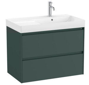 Spintelė su praustuvu (dešininis) Roca UNIK ONA 800x460x645 mm, 2 stalčiai, spintelės spalva - Highland Green