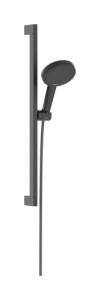 Komplektas dušo Raindance Alive S 125 3jet Unica E Puro 0,65cm, textile žarna 1,25m, šlifuoto chromo spalva (Brushed Black chrome)