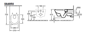 WC pakabinamas neįgaliems ViCare direct-flush