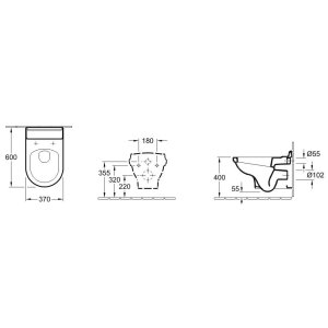 Pakabinamas unitazas VILLEROY&BOCH Hommage „Ceramicplus” danga