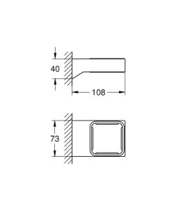 Sieninis laikiklis GROHE Selection Cube