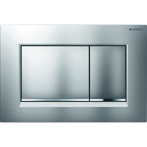 Vandens nuleidimo mygtukas Geberit Sigma20 Square, matinis chromas/chromas