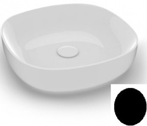 Praustuvas-dubuo Olympia Metamorfosi Quadro, matmenys: 450x450x140mm, juodas matinis