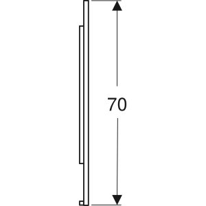 Veidrodis Geberit Option Plus Square 75x70 cm, su tiesioginiu ir netiesioginiu apšvietimu