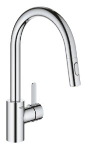 Plautuvės maišytuvas GROHE Eurosmart Cosmopolitan, ištraukiama žarna, chromo spalvos 
