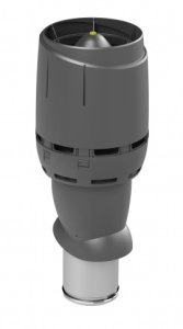 Ventiliacijos kaminėlis Vilpe FLOW 160P-IS-500 antracito (su gaubtu)