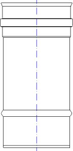 Vienasienis nerūdijantis plienas dūmtraukis JEREMIAS OV/EW04 Dn(120 x 240) x 0,25m
