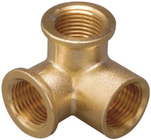 Trišakis erdvinis Pattaroni 1/2“, žalvaris