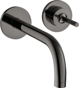 Praustuvo maišytuvas AXOR Uno 225 mm, 2 dalių, iš sienos, poliruoto juodo chromo spalvos (Polished Black Chrome)