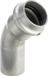 Alkūnė presuojama 45° 35x35 vidus/išorė (Inox)