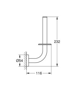 Laikiklis WC popieriui Grohe Essentials atsarginis nerūdijantis plienas