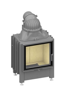 Plieninis židinio ugniakuras SCHMID LINA 4557 S (530 x 1215 x 500); 3,4-7,8kW