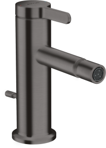 Bidė maišytuvas AXOR One su svirtiniu (pop-up) dugno vožtuvu, šlifuoto juodo chromo spalvos (Brushed Black Chrome)