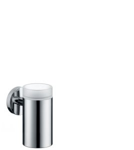 Stiklinė dantų šepetėliams su laikikliu Hansgrohe Logis, chromas