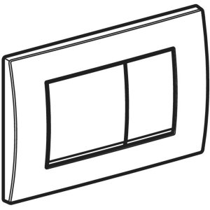 Vandens nuleidimo mygtukas Geberit Delta20 Square, chromas/chromas
