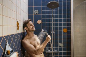 Termostatinė dušo sistema HANSGROHE Activera S 240, 1 srovės, EcoSmart, spalva - chromo (chrome)