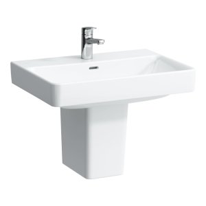 Praustuvas Laufen PRO S 650x465x95 mm, be angos maišytuvui, be perlajos, su uždengtu perlajos kanalu, spalva - balta LCC (LAUFEN Clean Coat) 