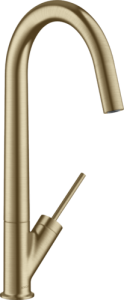 Plautuvės maišytuvas AXOR Starck 300 su sukiojamu snapu, šlifuotos bronzos spalvos (Brushed Bronze)