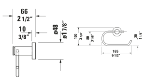 Laikiklis wc popieriaus D-Code, juodas matinis