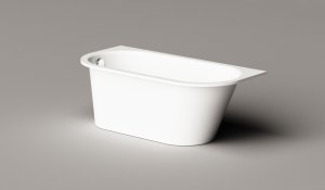 Vonia VARIO M 1560x750, kampai B, C, sifonas plastikinis