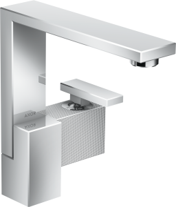 Praustuvo maišytuvas AXOR Edge 190 diamond cut, su paspaudžiamu (push-open) dugno vožtuvu, chromo spalvos 