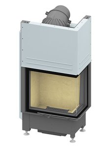 Plieninis židinio ugniakuras SCHMID EKKO R 55(34)51 H (609 x 1128 x 475), 2,4-5,3kW